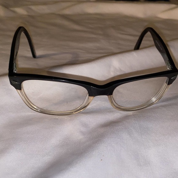 Ernest Hemingway 4606 51-20-140 2 Tone Eyeglass Frames Wayfarer Black Clear - Picture 4 of 9